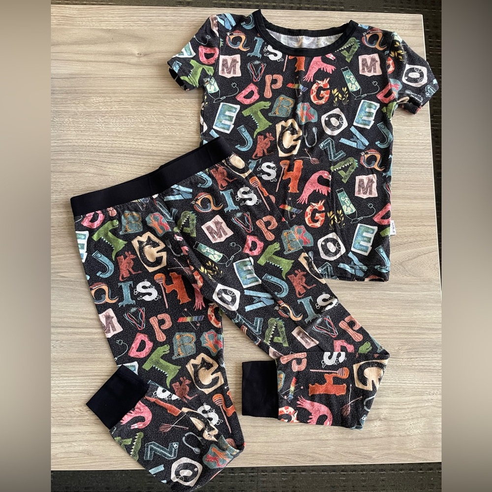 Colorful Alphabet Kids Pajamas, Fletch Brand 3T